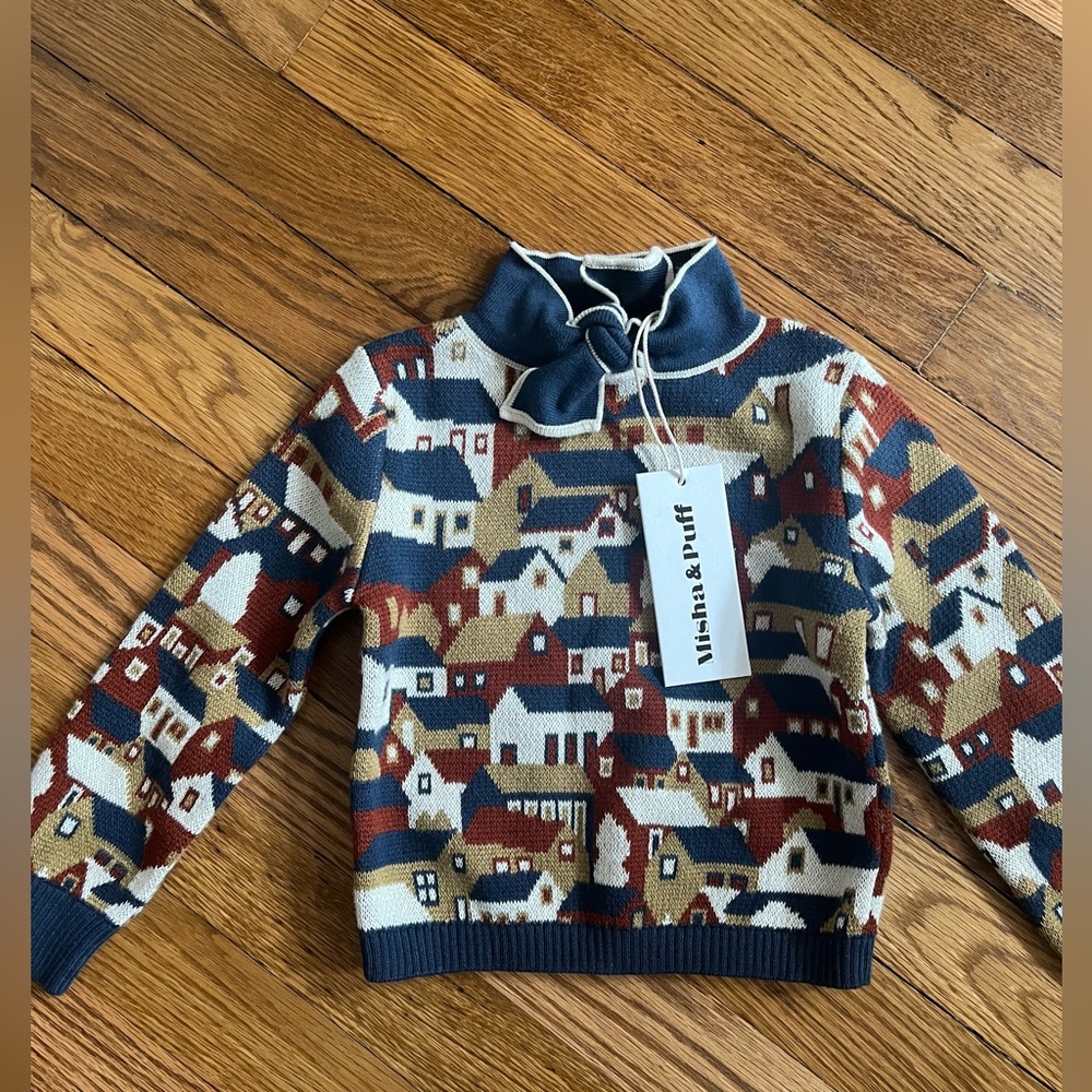 Misha & Puff Elsa Sweater Moonlight Village nwt